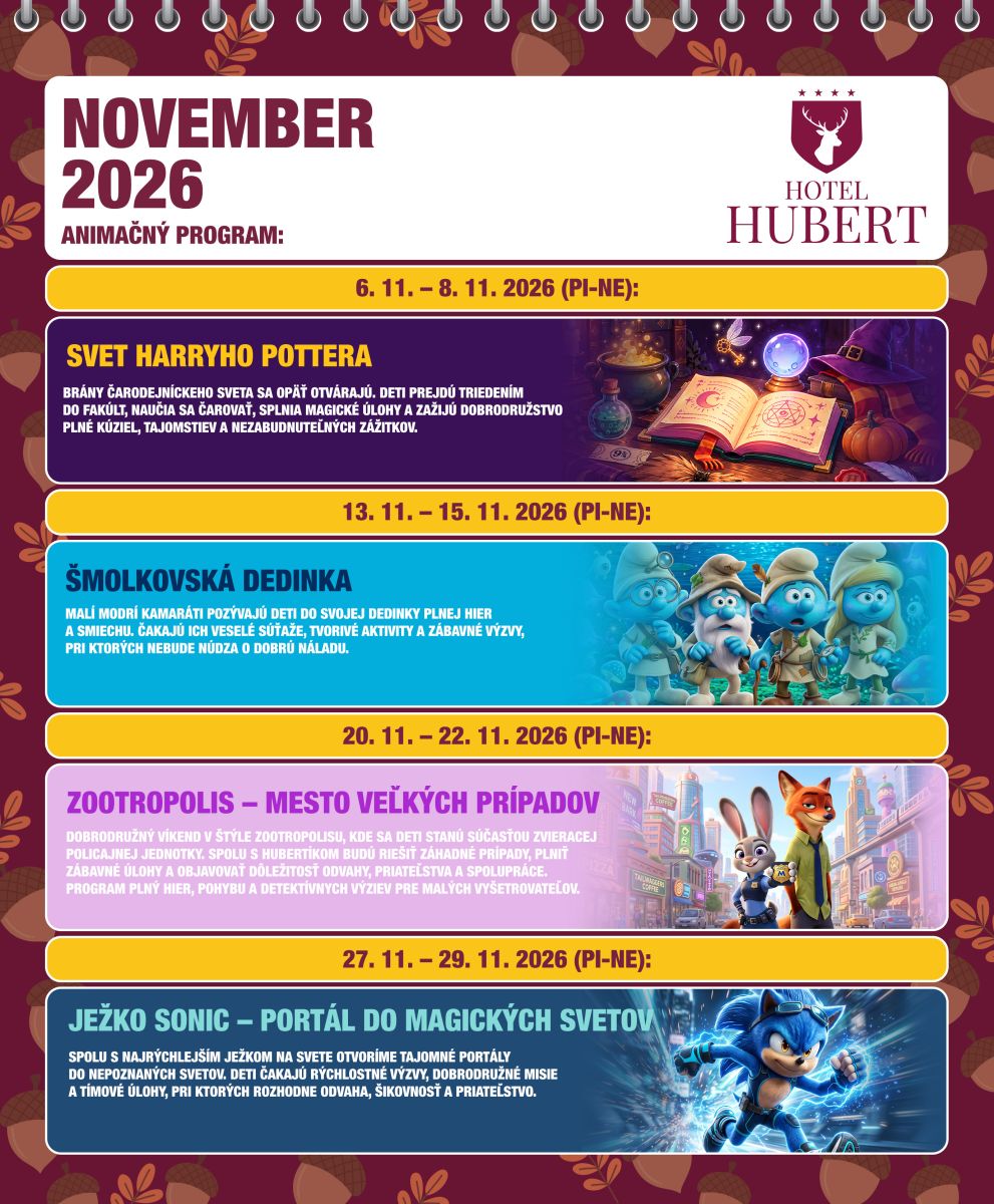 Animačný program – nomvember 2026