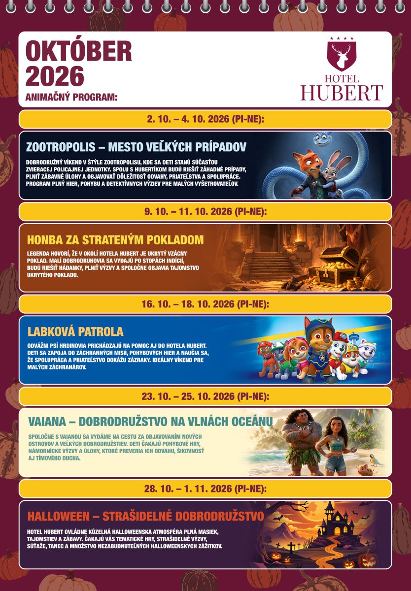 Animačný program – október 2026